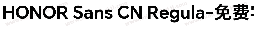 HONOR Sans CN Regula字体转换